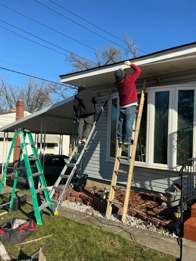Restoration crew performing exterior repair in Azle